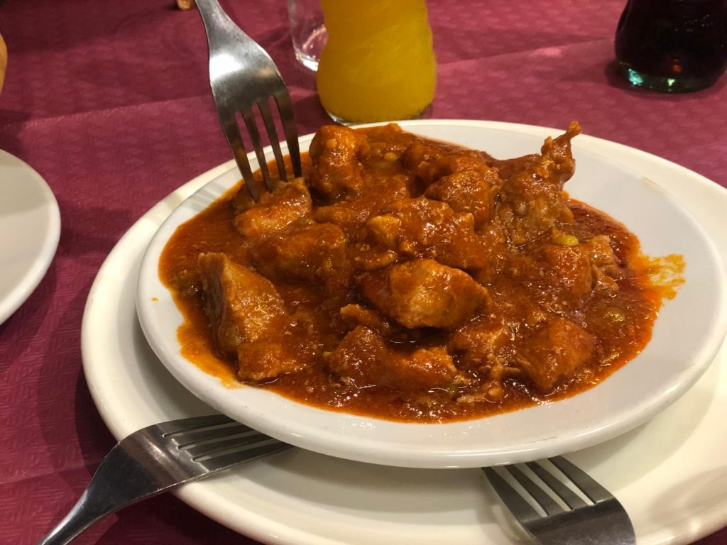 Plato de carcamusas a la toledana, plato típico de Toledo