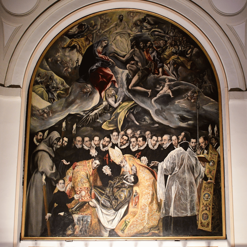 Cuadro El entierro del Señor de Orgaz de El Greco en la Iglesia de Santo Tomé en Toledo